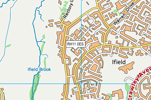 RH11 0ES map - OS VectorMap District (Ordnance Survey)