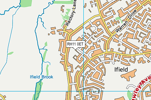 RH11 0ET map - OS VectorMap District (Ordnance Survey)