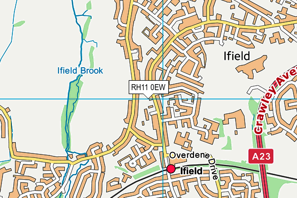 RH11 0EW map - OS VectorMap District (Ordnance Survey)