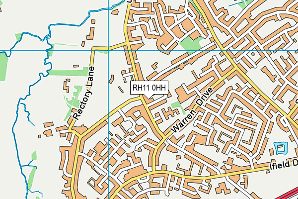 RH11 0HH map - OS VectorMap District (Ordnance Survey)