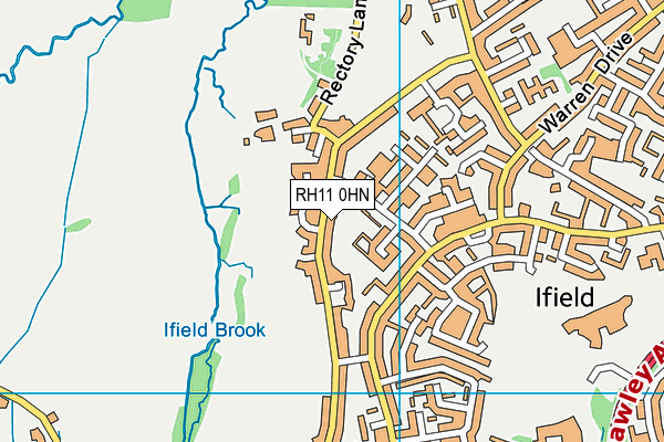 RH11 0HN map - OS VectorMap District (Ordnance Survey)