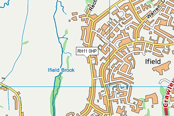 RH11 0HP map - OS VectorMap District (Ordnance Survey)