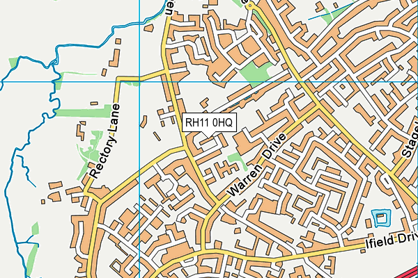 RH11 0HQ map - OS VectorMap District (Ordnance Survey)