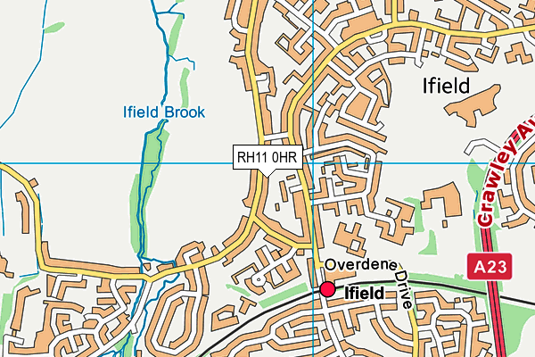 RH11 0HR map - OS VectorMap District (Ordnance Survey)