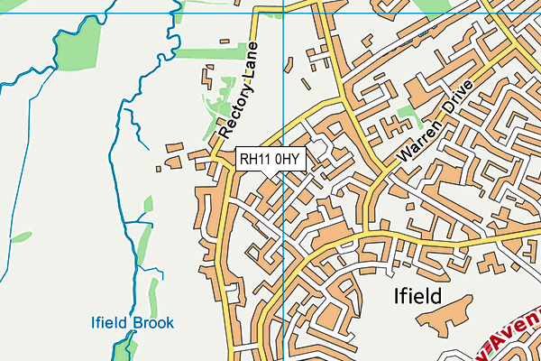 RH11 0HY map - OS VectorMap District (Ordnance Survey)