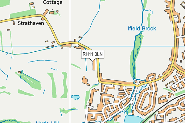 Ifield Golf And Country Club map (RH11 0LN) - OS VectorMap District (Ordnance Survey)