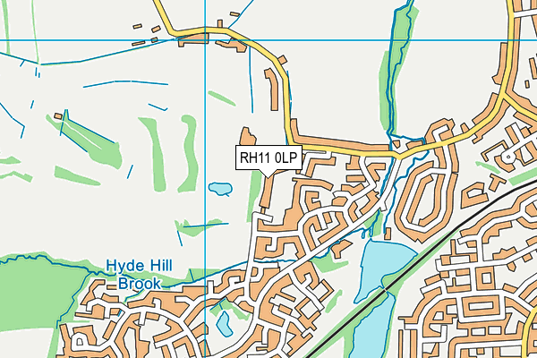 RH11 0LP map - OS VectorMap District (Ordnance Survey)