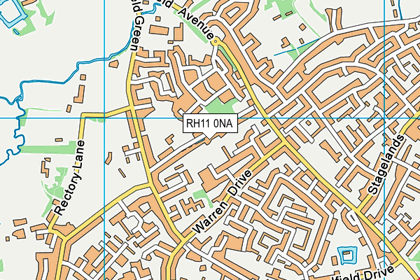 RH11 0NA map - OS VectorMap District (Ordnance Survey)