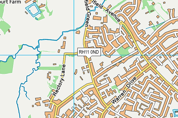 RH11 0ND map - OS VectorMap District (Ordnance Survey)