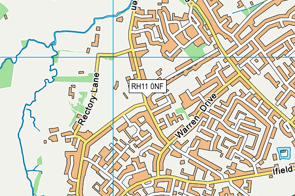 RH11 0NF map - OS VectorMap District (Ordnance Survey)