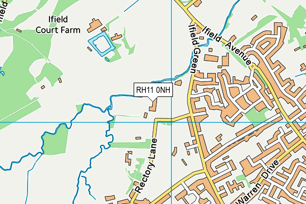 RH11 0NH map - OS VectorMap District (Ordnance Survey)