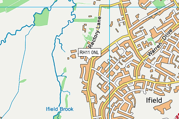 RH11 0NL map - OS VectorMap District (Ordnance Survey)