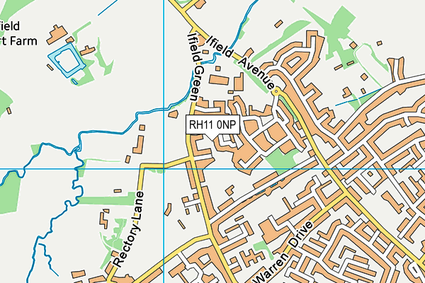 RH11 0NP map - OS VectorMap District (Ordnance Survey)