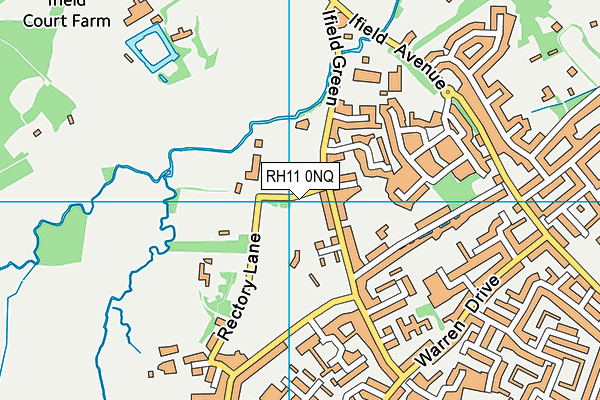 RH11 0NQ map - OS VectorMap District (Ordnance Survey)