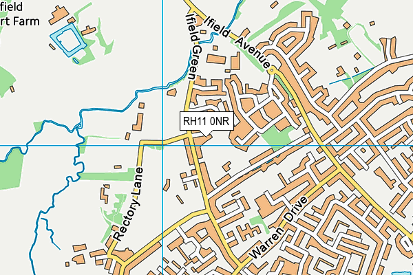 RH11 0NR map - OS VectorMap District (Ordnance Survey)