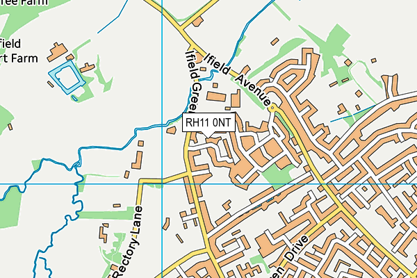 RH11 0NT map - OS VectorMap District (Ordnance Survey)