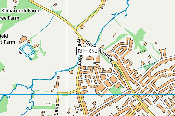 Crawley Gurdwara And Sports Centre map (RH11 0NU) - OS VectorMap District (Ordnance Survey)