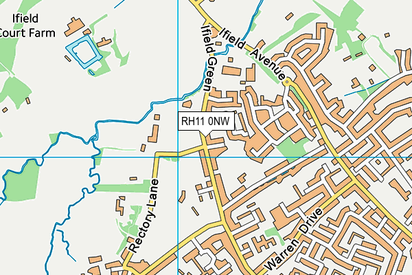 RH11 0NW map - OS VectorMap District (Ordnance Survey)