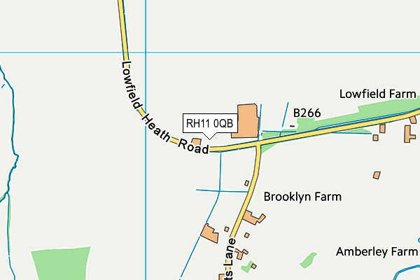 RH11 0QB map - OS VectorMap District (Ordnance Survey)