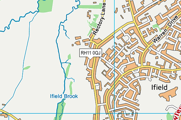 RH11 0QJ map - OS VectorMap District (Ordnance Survey)