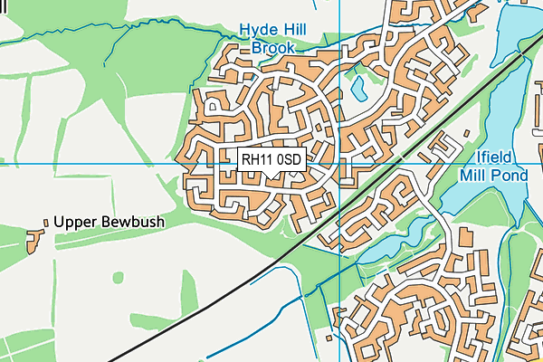 RH11 0SD map - OS VectorMap District (Ordnance Survey)