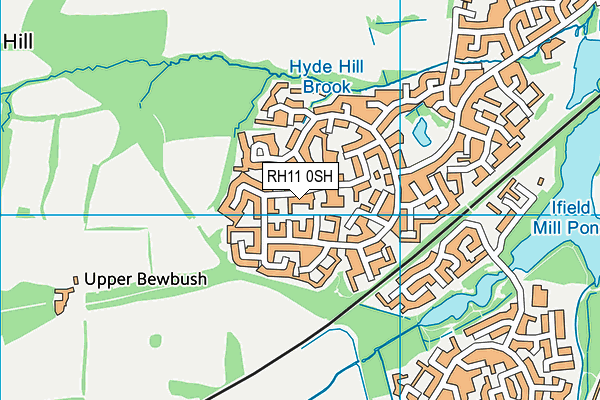 RH11 0SH map - OS VectorMap District (Ordnance Survey)