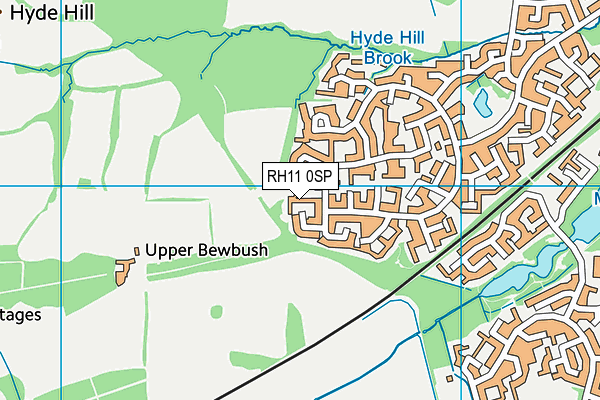 RH11 0SP map - OS VectorMap District (Ordnance Survey)