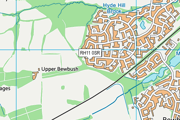 RH11 0SR map - OS VectorMap District (Ordnance Survey)