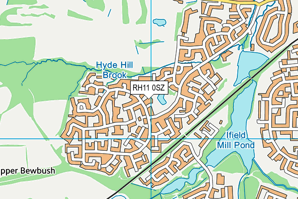 RH11 0SZ map - OS VectorMap District (Ordnance Survey)