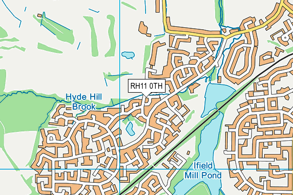 RH11 0TH map - OS VectorMap District (Ordnance Survey)