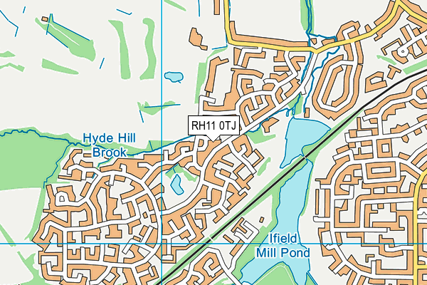 RH11 0TJ map - OS VectorMap District (Ordnance Survey)