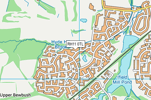 RH11 0TL map - OS VectorMap District (Ordnance Survey)