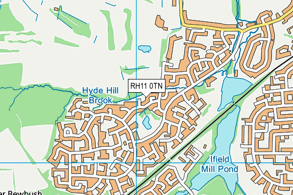 RH11 0TN map - OS VectorMap District (Ordnance Survey)