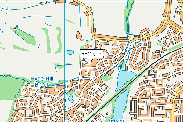 RH11 0TP map - OS VectorMap District (Ordnance Survey)