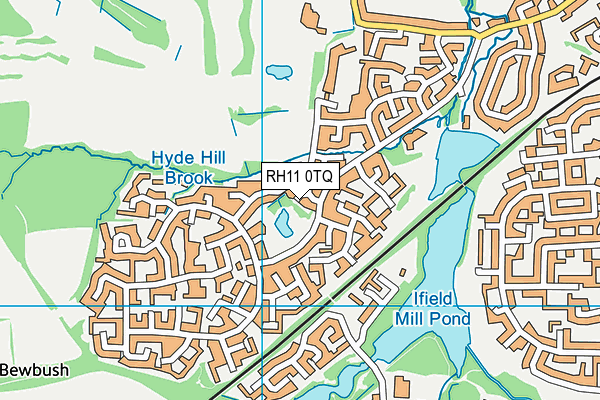 RH11 0TQ map - OS VectorMap District (Ordnance Survey)