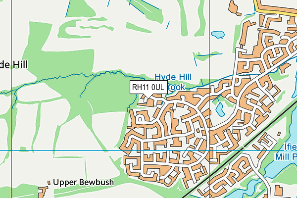 RH11 0UL map - OS VectorMap District (Ordnance Survey)