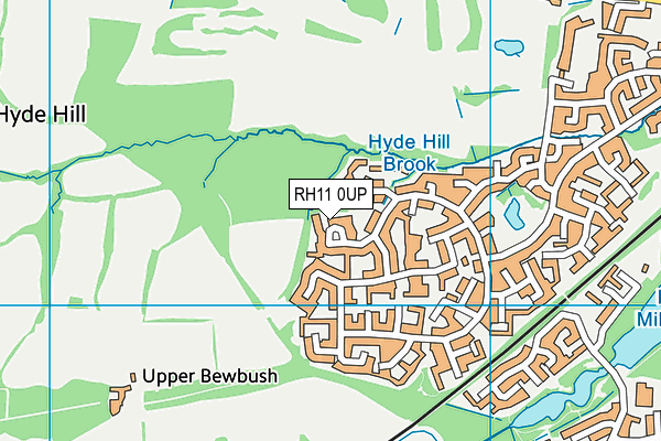 RH11 0UP map - OS VectorMap District (Ordnance Survey)