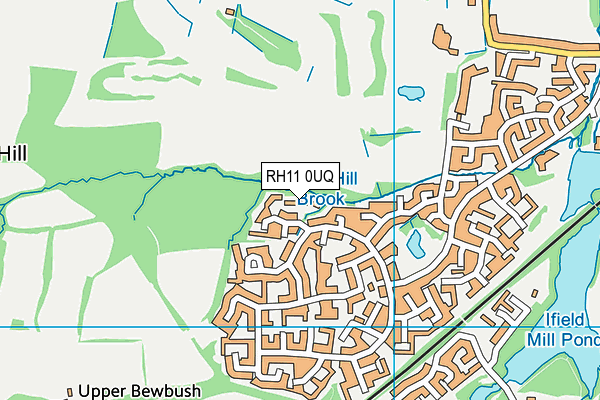 RH11 0UQ map - OS VectorMap District (Ordnance Survey)