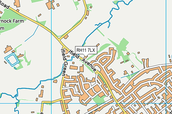 Crawley Rugby Football Club map (RH11 7LX) - OS VectorMap District (Ordnance Survey)