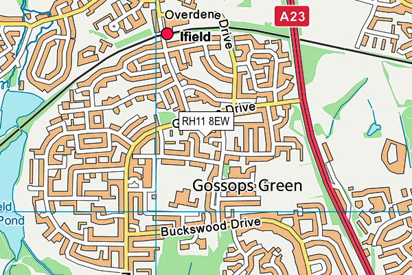 RH11 8EW map - OS VectorMap District (Ordnance Survey)