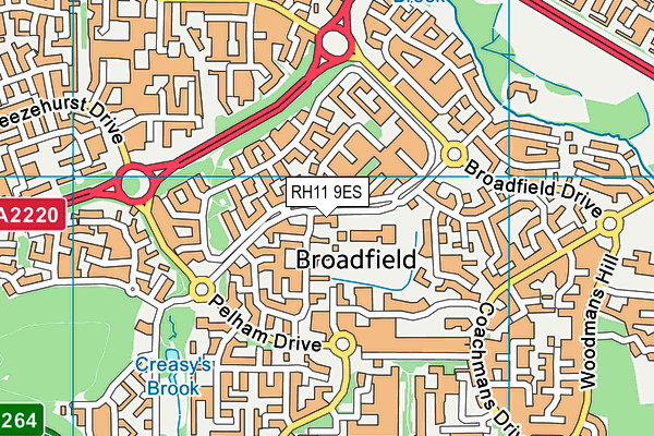 Seymour Primary School map (RH11 9ES) - OS VectorMap District (Ordnance Survey)