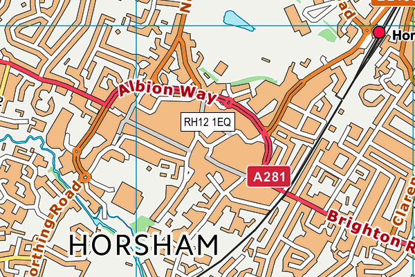 RH12 1EQ map - OS VectorMap District (Ordnance Survey)