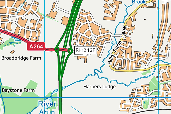 Highwood Village Bmx Track map (RH12 1GF) - OS VectorMap District (Ordnance Survey)