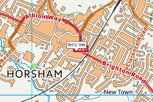 RH12 1HN map - OS VectorMap District (Ordnance Survey)