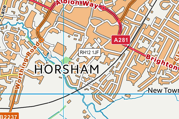 Map of HORSHAM MASONIC HALL LIMITED at district scale