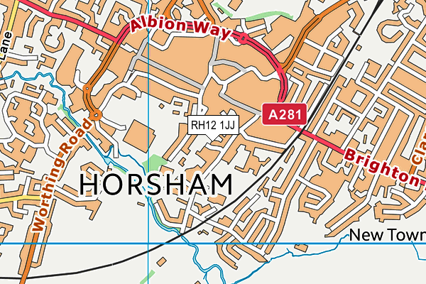 RH12 1JJ map - OS VectorMap District (Ordnance Survey)