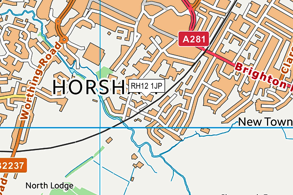 RH12 1JP map - OS VectorMap District (Ordnance Survey)