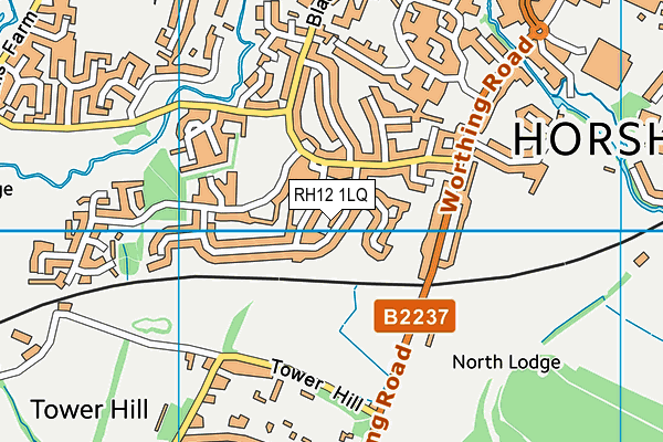RH12 1LQ map - OS VectorMap District (Ordnance Survey)