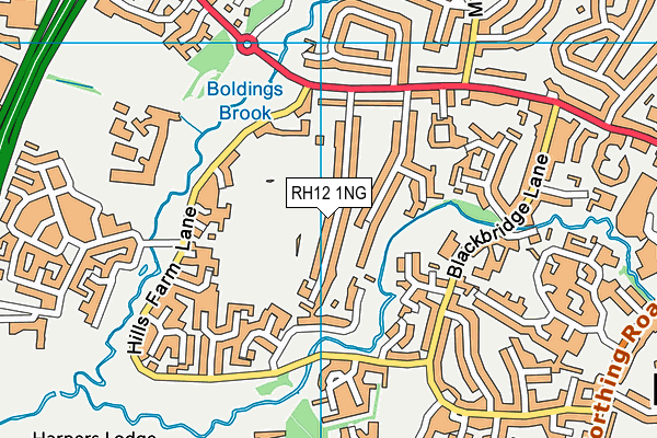 RH12 1NG map - OS VectorMap District (Ordnance Survey)