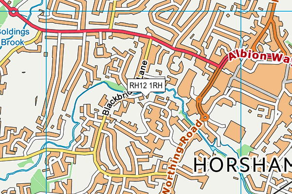 RH12 1RH map - OS VectorMap District (Ordnance Survey)